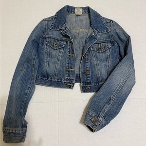 Cropped Blue Denim Jacket